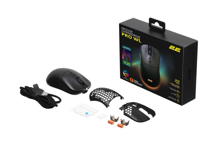 Миша 2E GAMING HyperDrive Pro WL, RGB Black