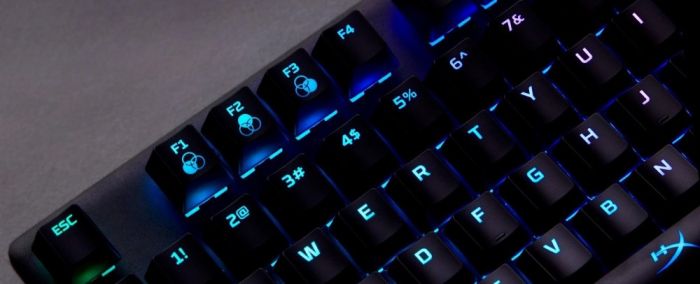 Клавіатура HyperX Alloy Origins Aqua USB RGB PBT ENG/RU, Black