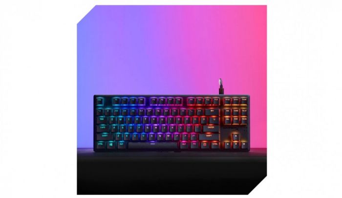 Клавіатура механічна HyperX Alloy Origins Core PBT 87key, Red, USB-A, EN/UK, RGB, чорний