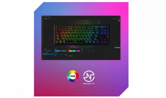 Клавіатура механічна HyperX Alloy Origins Core PBT 87key, Red, USB-A, EN/UK, RGB, чорний