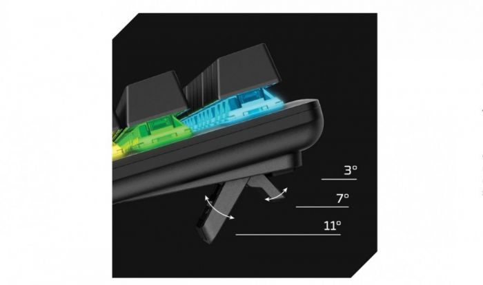 Клавіатура механічна HyperX Alloy Origins Core PBT 87key, Red, USB-A, EN/UK, RGB, чорний