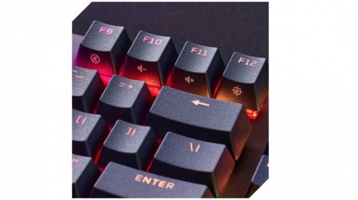 Клавіатура механічна HyperX Alloy Origins Core PBT 87key, Red, USB-A, EN/UK, RGB, чорний