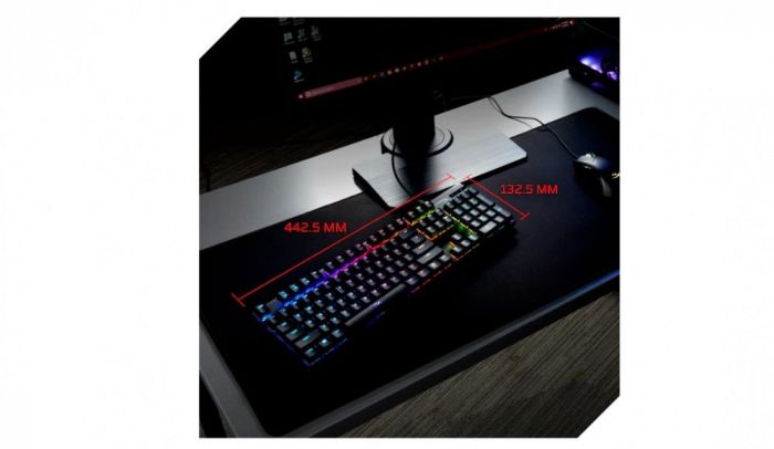 Клавіатура HyperX Alloy Origins Red USB RGB PBT ENG/RU, Black