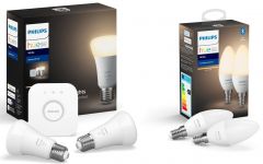 Набір Philips Hue (Bridge, лампа E27 White 2шт, лампа E14 White 2шт)