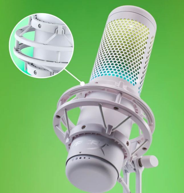 Мікрофон HyperX QuadCast S RGB, White/Grey