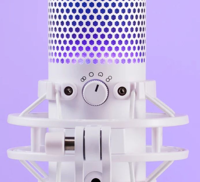 Мікрофон HyperX QuadCast S RGB, White/Grey