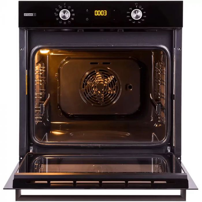 Духова шафа Whirlpool електрична, 71л, A+, дисплей, конвекція, телескопічні напрямні, пара, чорний