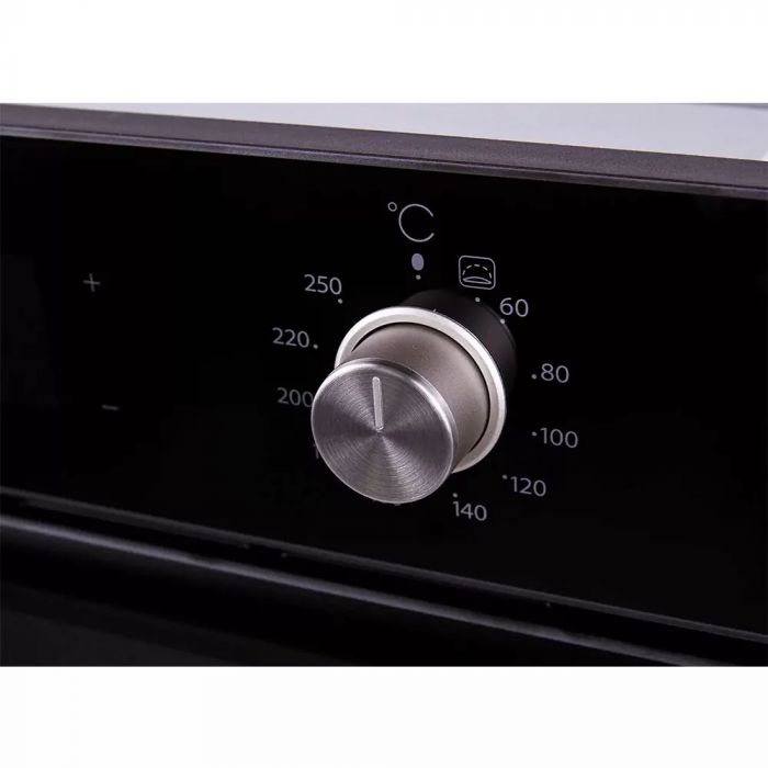 Духова шафа Whirlpool електрична, 71л, A+, дисплей, конвекція, телескопічні напрямні, пара, чорний