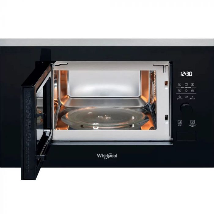 Мікрохвильова піч Whirlpool вбудовувана, 20л, електронне упр., 800Вт, дисплей, чорний