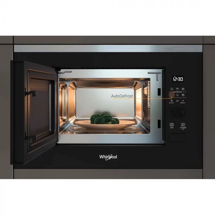 Мікрохвильова піч Whirlpool вбудовувана, 20л, електронне упр., 800Вт, дисплей, чорний