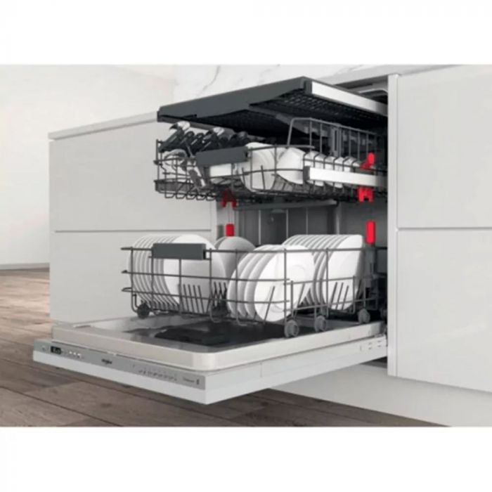 Посудомийна машина Whirlpool вбудовувана, 14компл., A+++, 60см, дисплей, інвертор, 3й кошик, білий