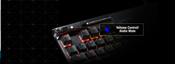 Клавіатура ASUS ROG Strix Flare II LED 104key NX Red USB US Black/Grey