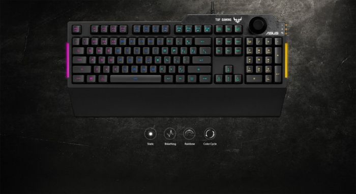 Клавіатура ASUS TUF Gaming K1 RGB 104key USB UA Black