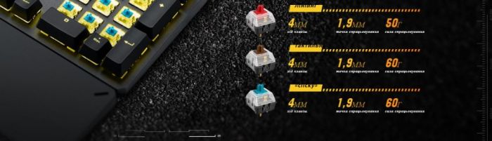 Клавіатура ASUS TUF Gaming K3 RGB 104key Kailh RD USB UA Black