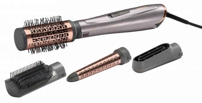 Фен-щітка Babyliss, AS136E, 1000 Вт, 4 насадки, сірий