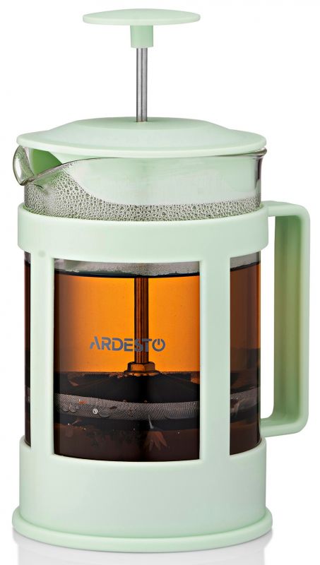 Френч-прес Ardesto Fresh, 800 мл, світло-зелений, пластик, скло