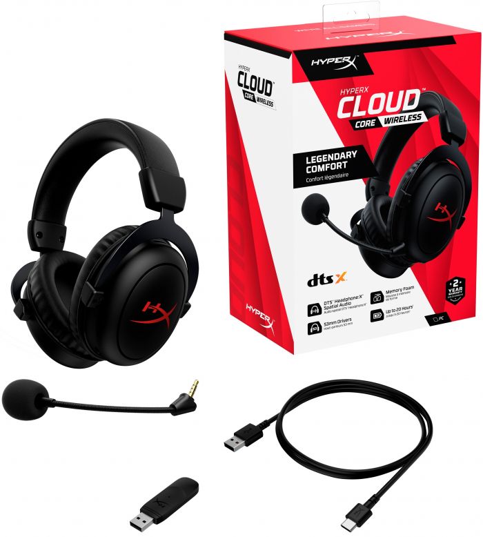 Гарнітура HyperX Cloud Core WL USB, Black