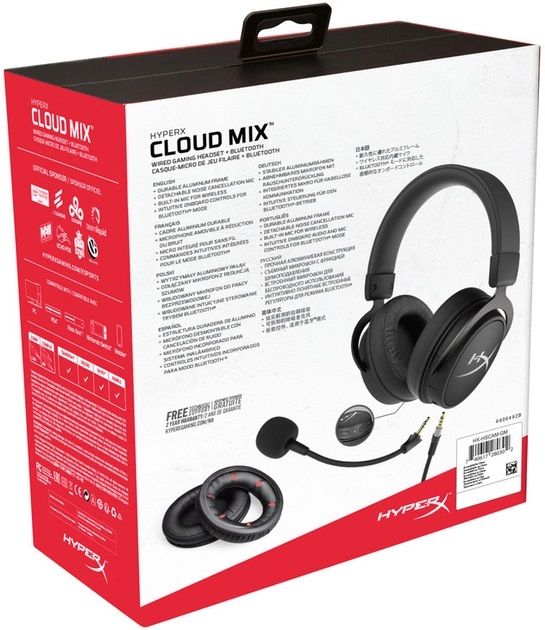 Гарнітура HyperX Cloud MIX 3.5mm/BT, Black