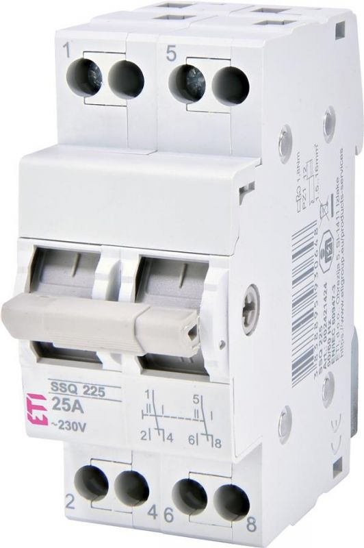 Перемикач навантаження ETI SSQ 225 "1-0-2", 2p 25A