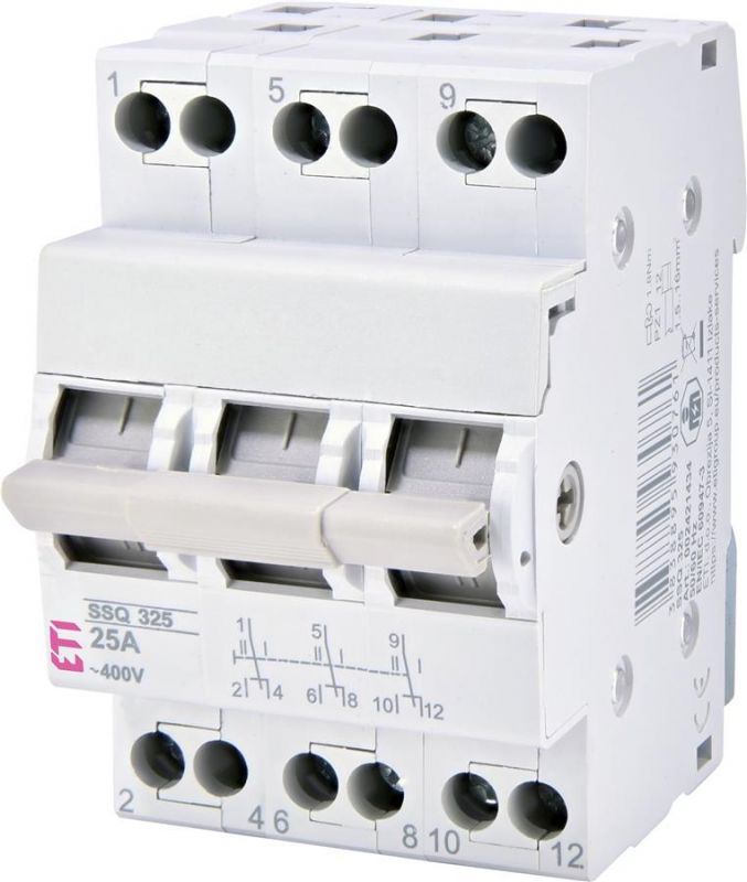 Перемикач навантаження ETI SSQ 340 "1-0-2", 3p 40A