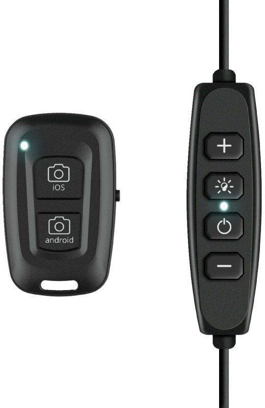 Штатив зі світлодіодним кільцем Trust MakuRing Light Vlogging kit Black