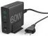 Універсальний зарядний пристрій Hama 2 x USB-C PD/QC, 2 x USB-A, 60W Black