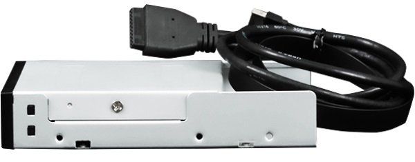USB хаб CHIEFTEC MUB-3003C для 3.5" відсіків фронтальних панелей корпусів, 2xUSB 3.1 Gen.1 / 1xUSB 3.1 Gen.2 Type-C,RETAIL