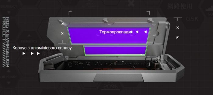 Корпус до SSD ASUS M.2 ESD-S1C/SIL/G/AS_EVA