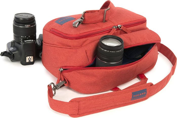 Сумка для фотоапарату, Tucano Contatto Digital Bag Large, червона