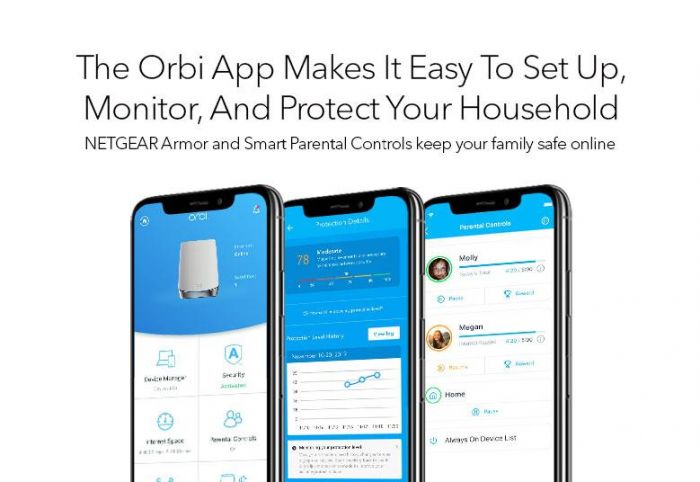 WiFi-система NETGEAR Orbi RBK763S AX5400, WiFi 6, MESH, 3xGE LAN, 1xGE WAN, біл. кол. (3шт.), включено 1 рік NETGEAR Armor