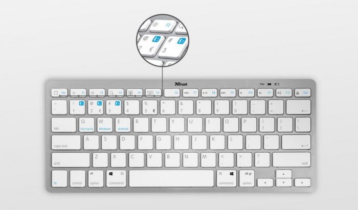 Клавіатура Trust Nado BT White