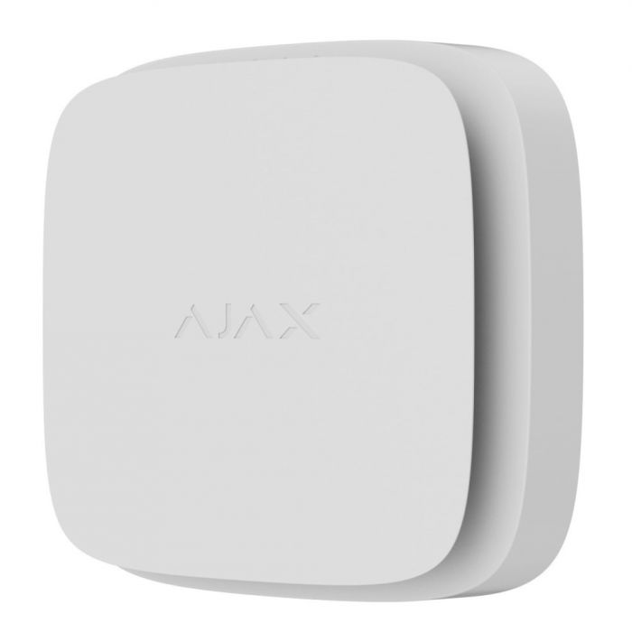 Датчик диму та температури Ajax FireProtect 2 RB Heat Smoke Jeweler, змінна батарея, бездротовий, білий