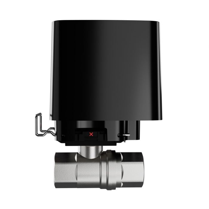 Розумний кульовий кран Ajax WaterStop 1/2" Jeweler, бездротовий, чорний