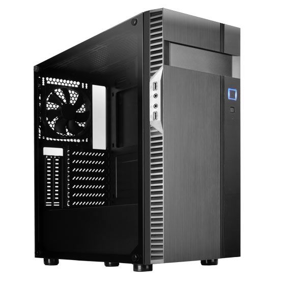 Корпус SilverStone PS14B-E, без БЖ, 2xUSB3.0, Steel Side Panel, ATX, Black