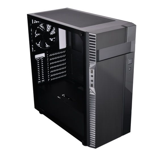 Корпус SilverStone PS14B-E, без БЖ, 2xUSB3.0, Steel Side Panel, ATX, Black