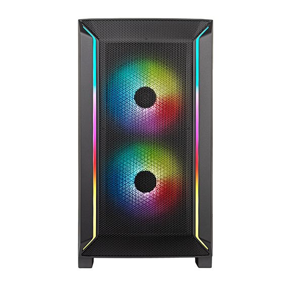 Корпус SilverStone  FARA FA312Z-BG, без БЖ, 2xUSB3.0, 2x140mm ARGB fan, TG Side Panel, mATX, Black