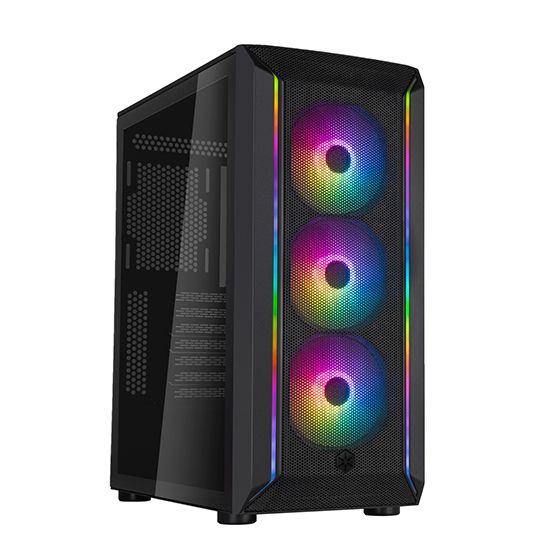 Корпус SilverStone SilverStone FARA FA511Z-BG, без БЖ, 2xUSB3.0, 3x120mm ARGB fan, TG Side Panel, ARGB light strip, ATX, Black