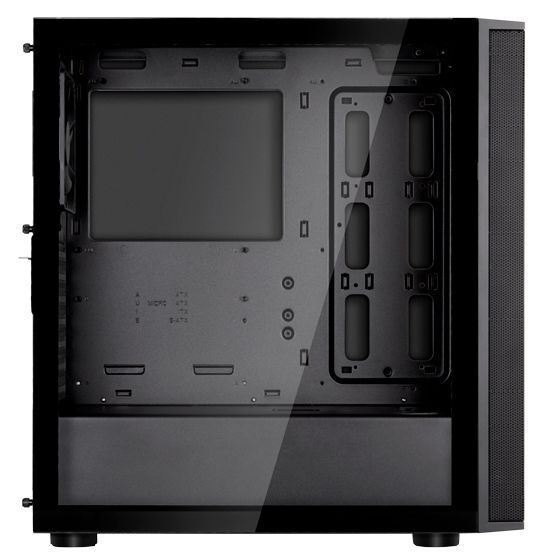 Корпус SilverStone FARA FAR1B-G-V2, без БЖ, 2xUSB3.0, 1xUSB2.0, 1x120mm Black fan, TG Side Panel, ATX, Black
