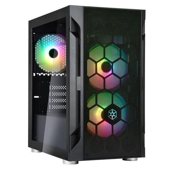 Корпус SilverStone FARA FAH1MB-PRO, без БЖ, 1xUSB3.0, 2xUSB2.0, 3x120mm ARGB fan, TG Side Panel, mATX, Black