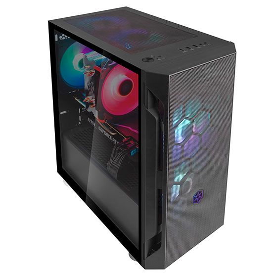 Корпус SilverStone FARA FAH1MB-PRO, без БЖ, 1xUSB3.0, 2xUSB2.0, 3x120mm ARGB fan, TG Side Panel, mATX, Black