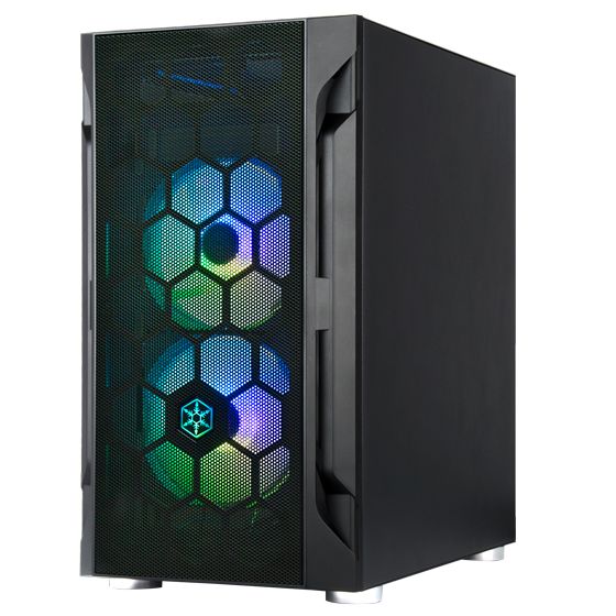 Корпус SilverStone FARA FAH1MB-PRO, без БЖ, 1xUSB3.0, 2xUSB2.0, 3x120mm ARGB fan, TG Side Panel, mATX, Black
