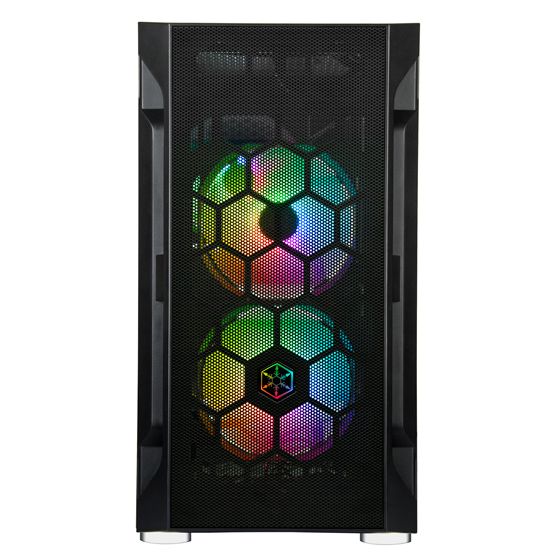Корпус SilverStone FARA FAH1MB-PRO, без БЖ, 1xUSB3.0, 2xUSB2.0, 3x120mm ARGB fan, TG Side Panel, mATX, Black