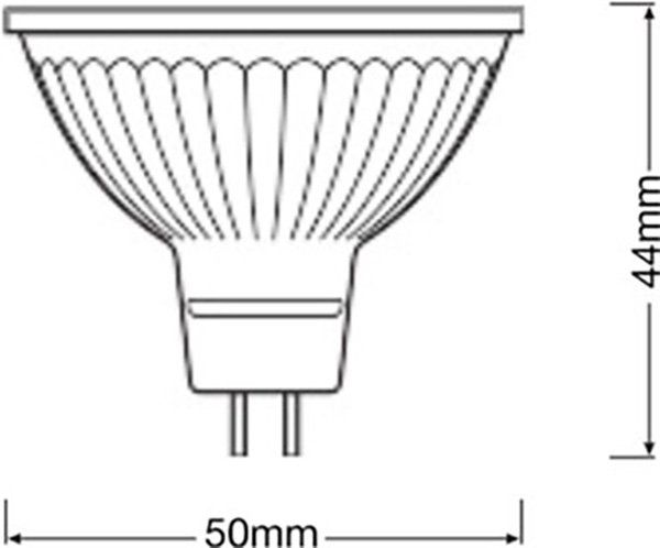 Лампа світлодіодна OSRAM LED MR16 12V 3.8W (345Lm) 12V 3000K GU5.3