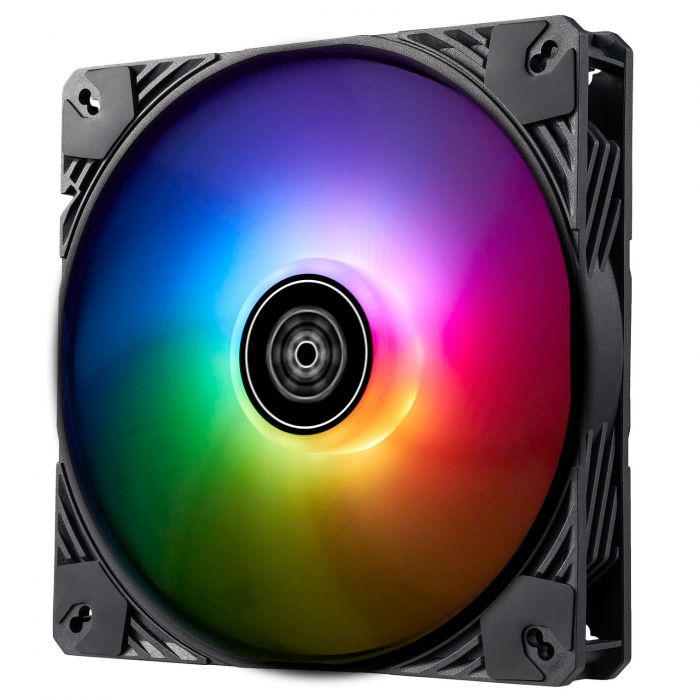 Корпусний вентилятор SilverStone Shark Force SF140B ARGB, 140mm, 2200rpm, 4pin PWM, 4-1 pin ARGB (5V LED), 38.3dBa