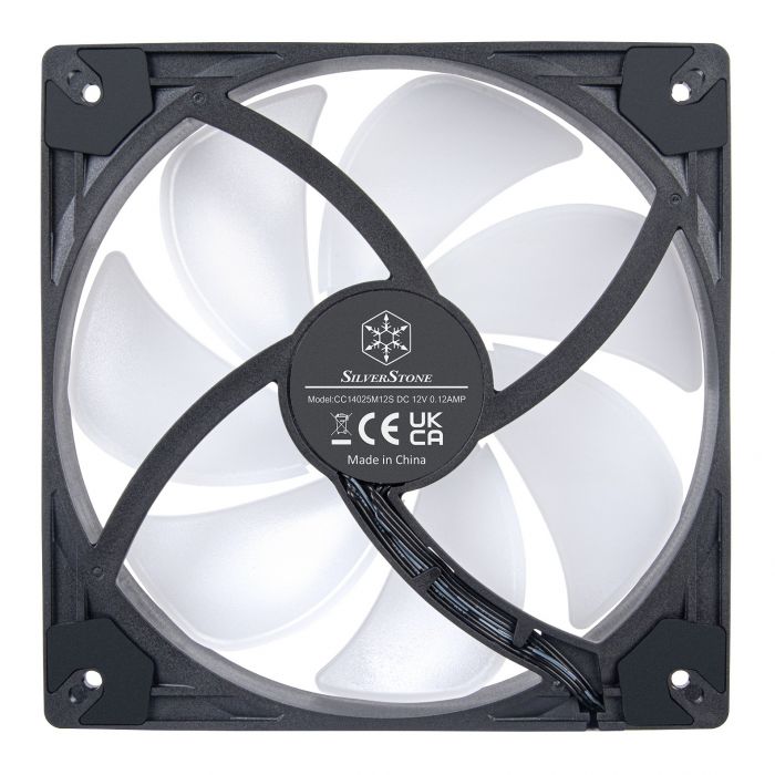 Корпусний вентилятор SilverStone Vista VS140B ARGB, 140mm, 1600rpm, 4pin PWM, 4-1 pin ARGB (5V LED), 30.8dBa