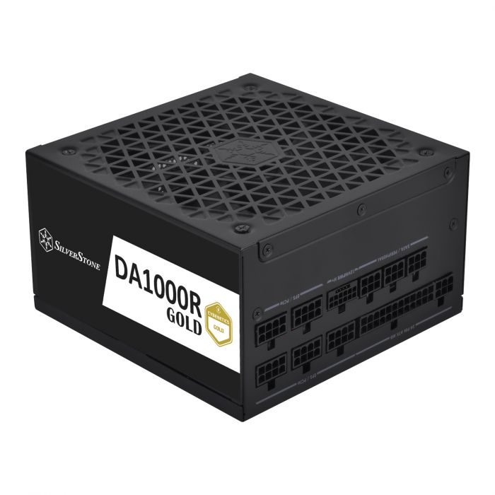 Блок живлення SilverStone Decathlon Cybenetics DA1000R-GM (1000W), >90%, 80+ Gold, 135mm, 1xMB 24pin(20+4), 2xCPU 8pin(4+4), 3xMolex, 12xSATA, 6xPCIe 8pin(6+2),1x(12+4)pin 12VHPWR, 1xFDD, Fully Modular