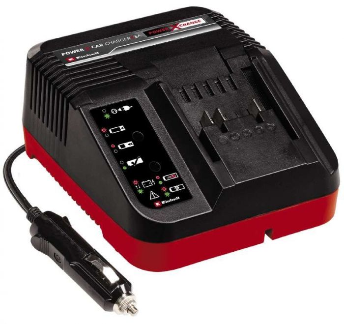 Зарядний пристрій Einhell 18V Power X-Car Charger 3A, PXC, від прикурювача 12В, 0.32 кг