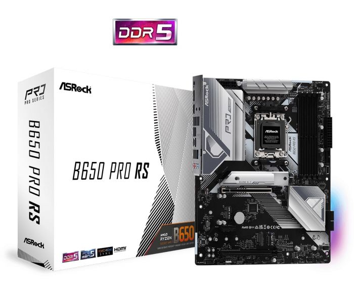 Материнська плата ASRock B650 PRO RS sAM5 B650 4xDDR5 HDMI DP ATX