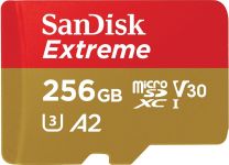 Карта пам'яті SanDisk microSD  256GB C10 UHS-I U3 R190/W130MB/s Extreme V30 + SD