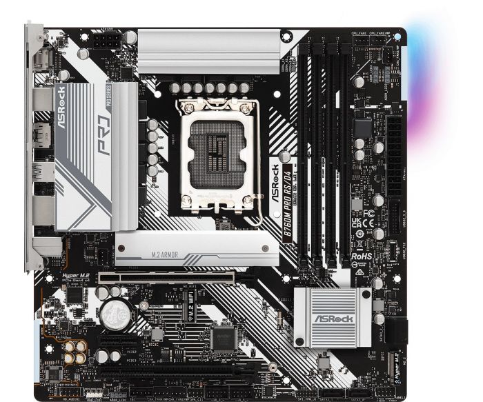 Материнська плата ASRock B760M PRO RS/D4 s1700 B760M 4xDDR4 HDMI DP mATX